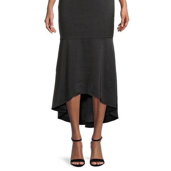 AIDAN Mattox Women's Tie-Front Cutout Sleeveless Mermaid Dress Black - Picture 3 of 7